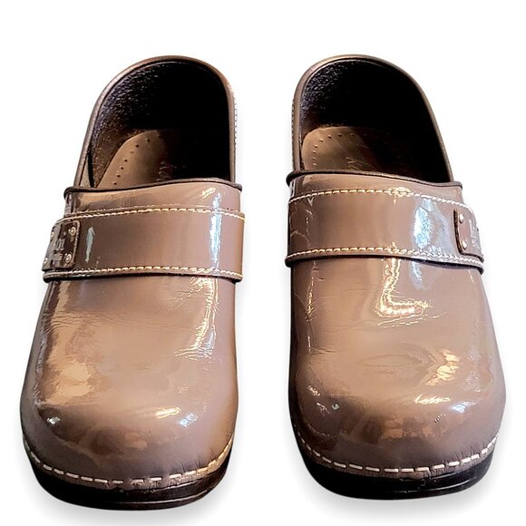 Koi by Sanita Patent Leather Women's Clogs, Gray EU 37 / US 6, Nursing - EUC - Picture 3 of 12